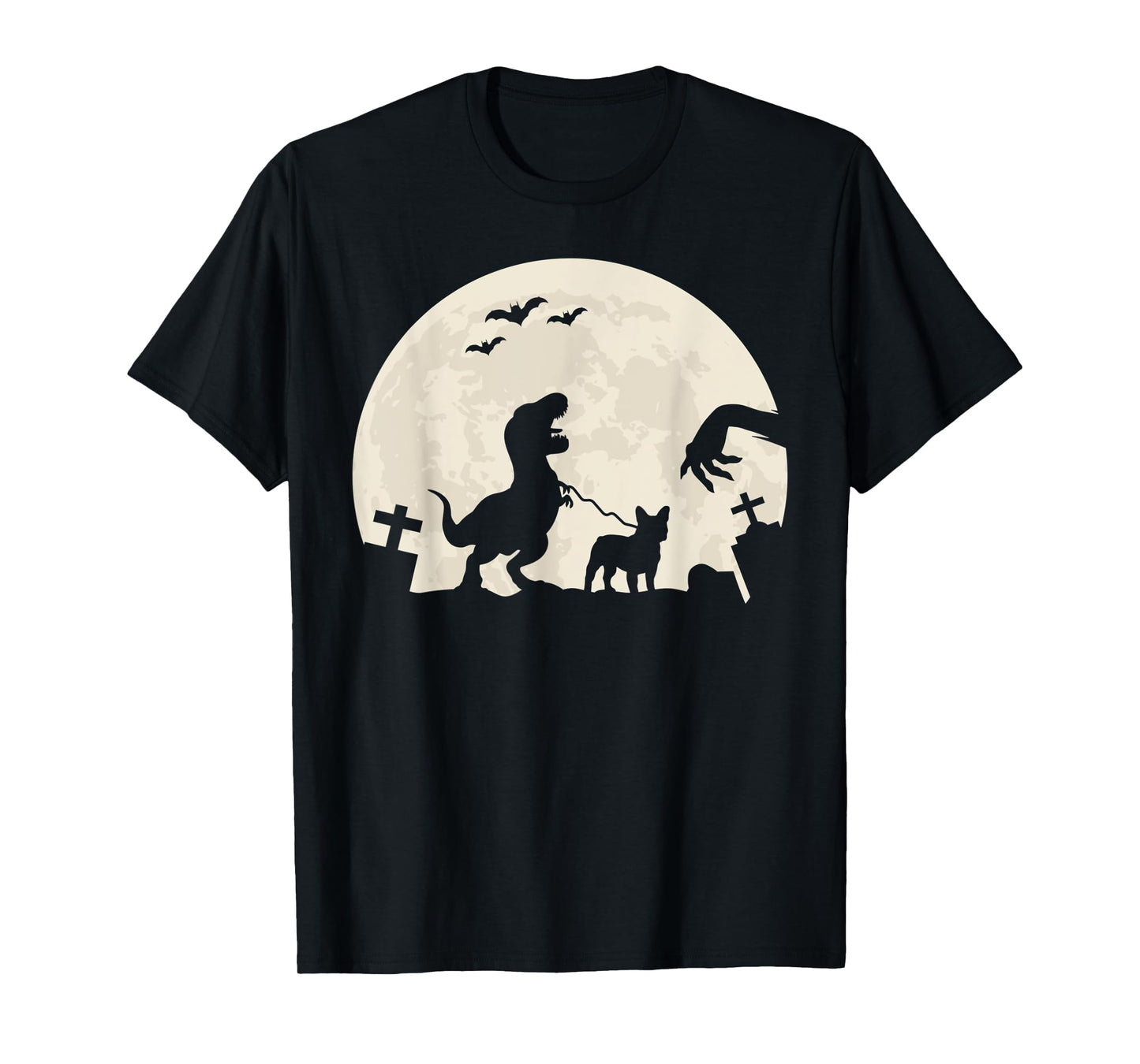 Halloween French Bulldog Dog Frenchie Dinosaur Costume Men Women Kids T-Shirt