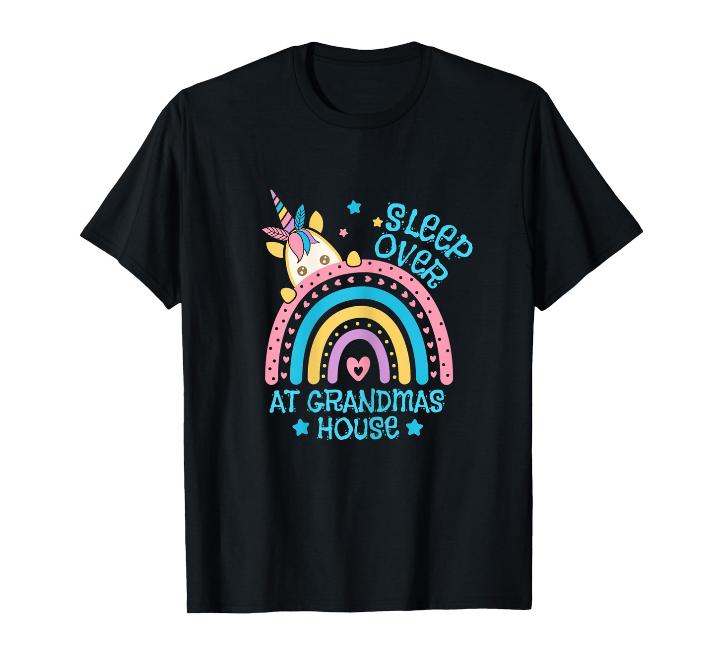 Unicorn Slumber Party Sleepover At Grandmas House T-Shirt