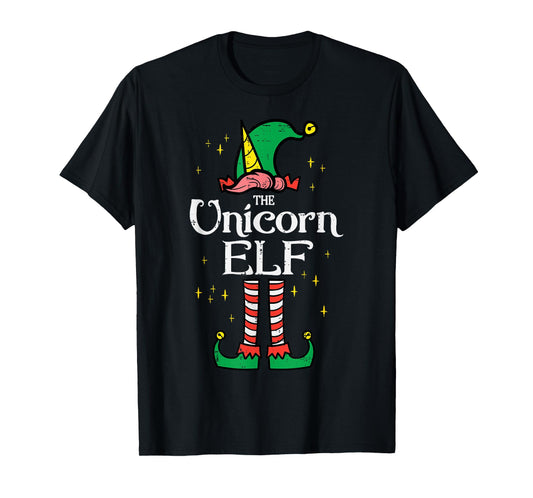 Christmas Unicorn Elf Xmas Family Match Girls Kids Toddler T-Shirt