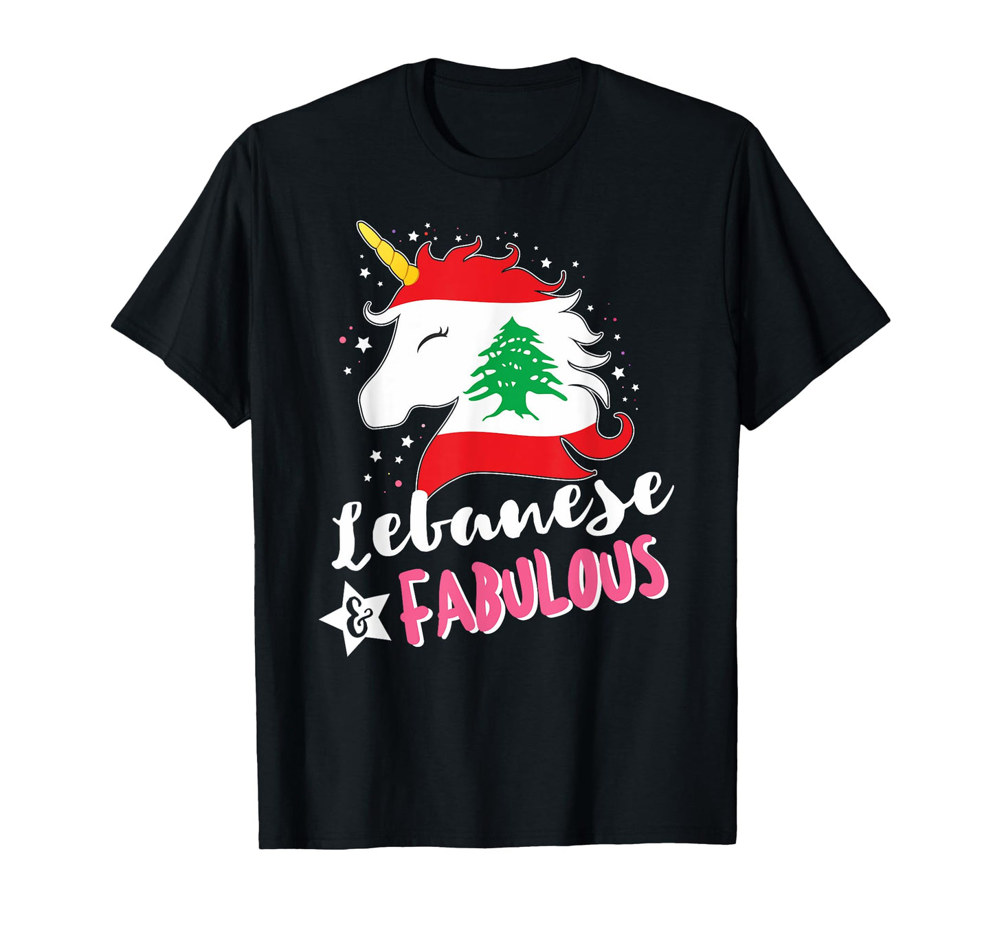 Lebanese Unicorn Lebanon Flag T-Shirt