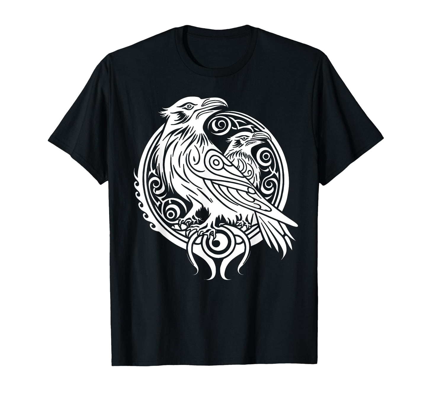 Odins Raven Norse Mythology Viking Birds Celtic Knots Asgard T-Shirt