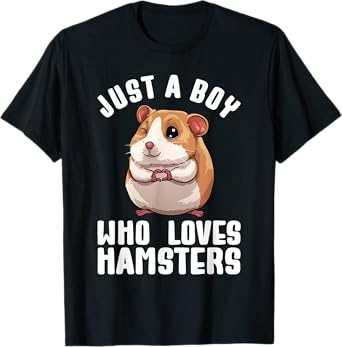 Cute Hamster Art For Boys Men Kids Rodent Hamster Lover T-Shirt