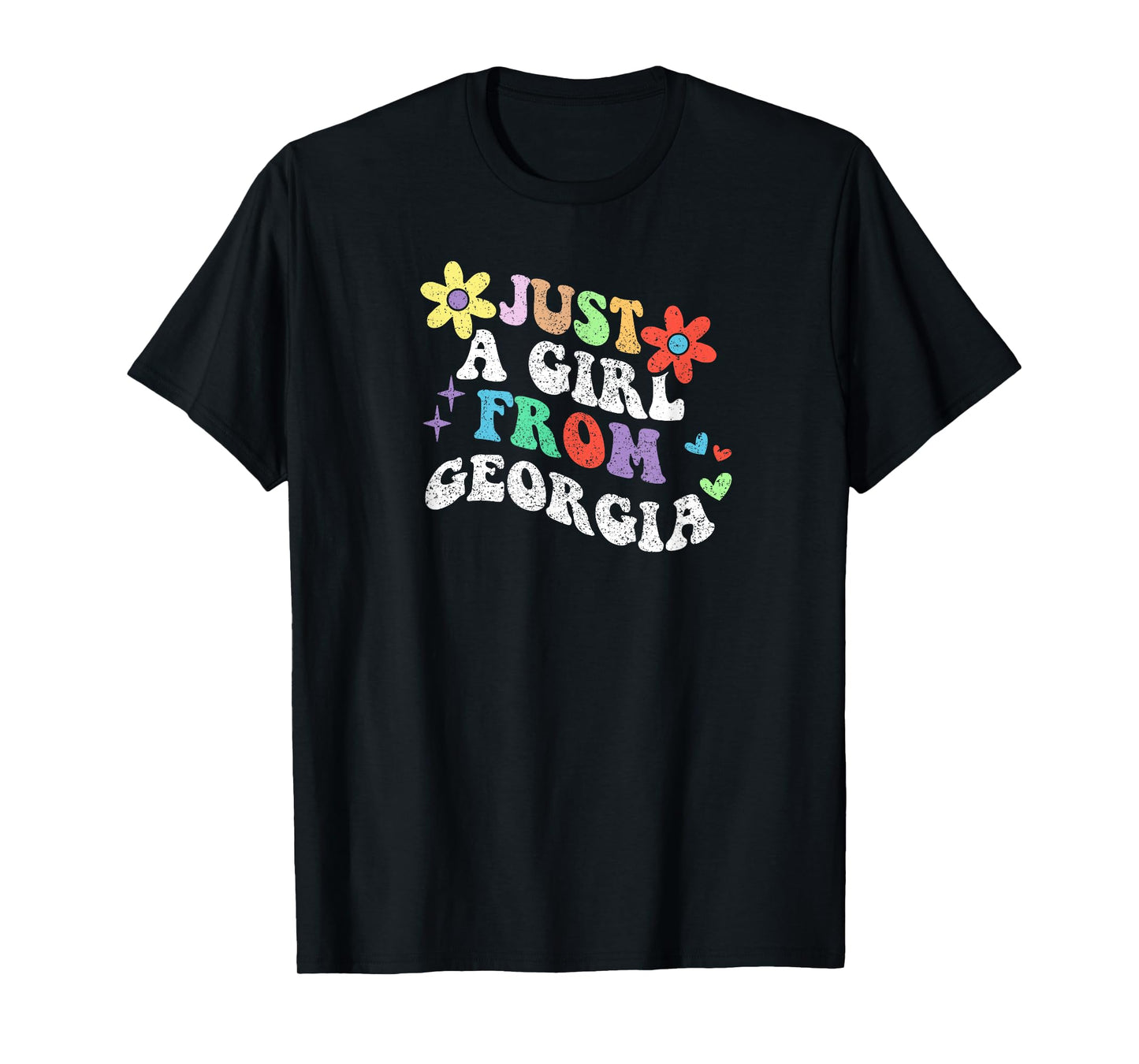 Retro Groovy Just A Girl From Georgia Mother's Day 2023 T-Shirt