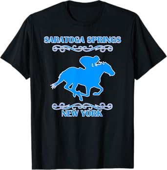 Saratoga Springs Upstate New York Horse Racing Jockey T-Shirt