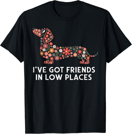 Dachshund Floral Dog Design For Women, Men, Kids, Dachshund T-Shirt