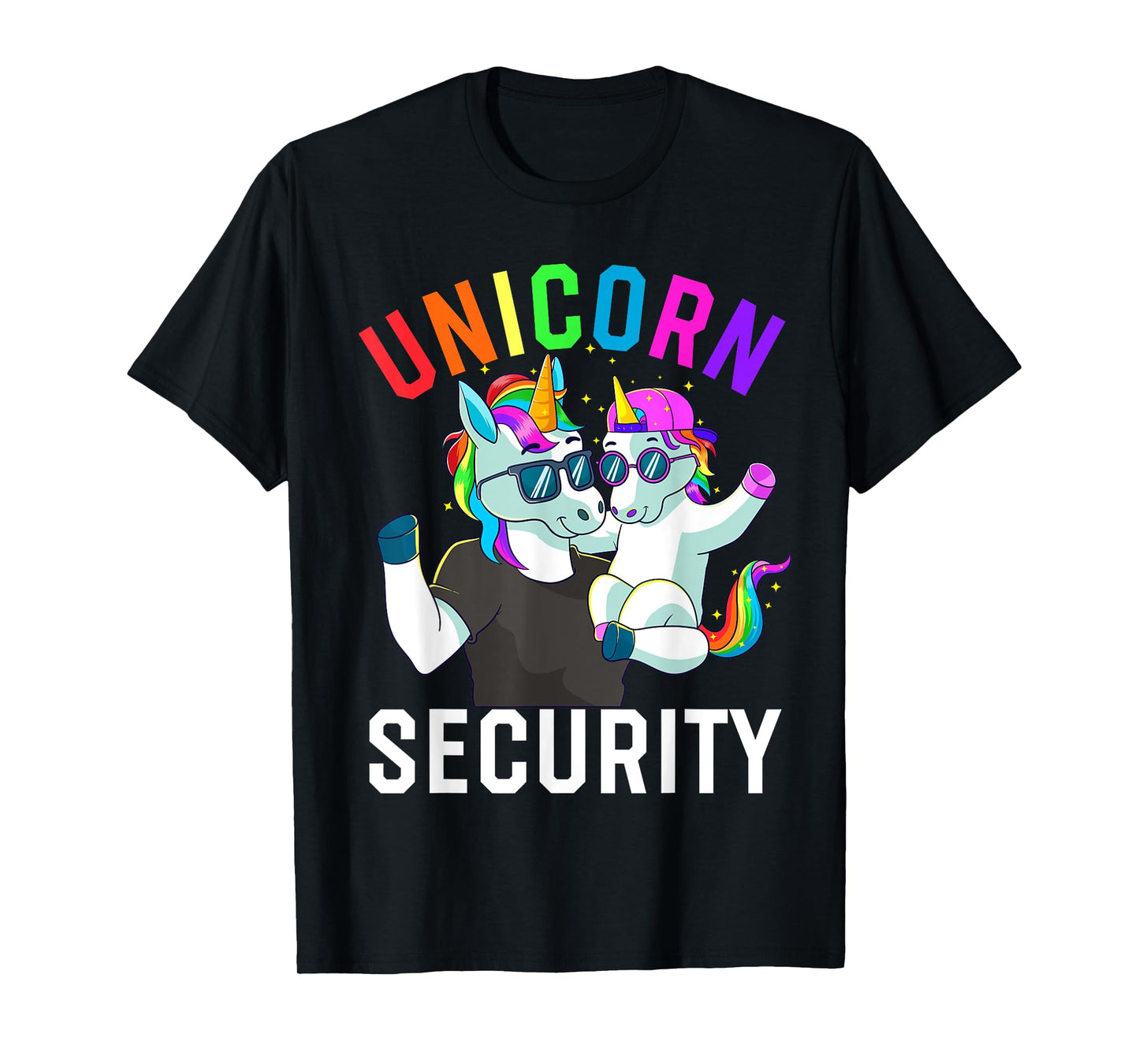 Unicorn Security Boy Brother Baby Sister Dad Family Birthday T-Shirt