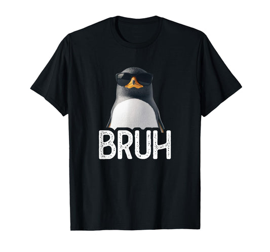Bruh Penguin | Funny Penguin Lover | Meme Lover T-Shirt