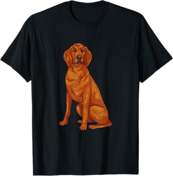 Redbone Coonhound Gifts & Apparel Redbone Coonhound Dog T-Shirt, Black, Unisex-Adults, X-Small, Short Sleeve, Classic Fit