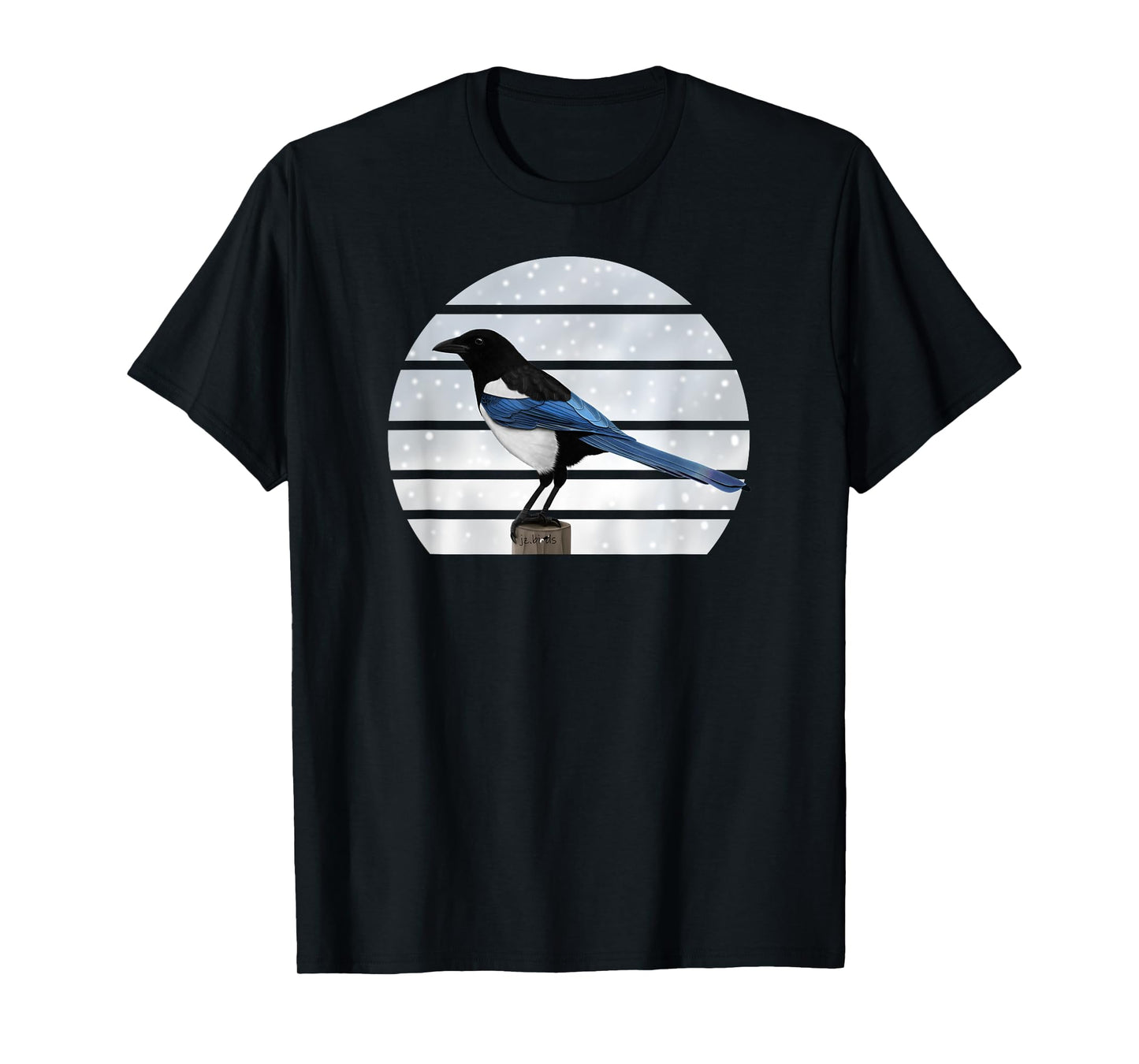 Magpie Winter Birds Christmas Snow Birder Birdwatching T-Shirt