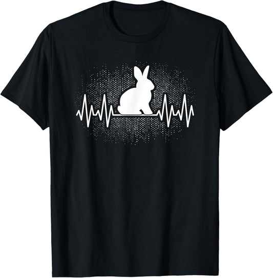 Bunny Heartbeat Funny Rabbit Men Women Kids T-Shirt