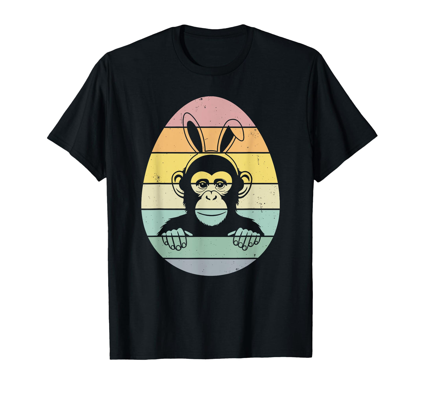Retro Easter Egg Monkey Easter Day Womens Mens Kids T-Shirt