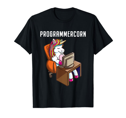 Funny Programmer Unicorn Programming Coding Nerd Girls Gift T-Shirt
