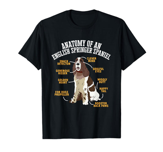 Anatomy Of An English Springer Spaniel T-Shirt