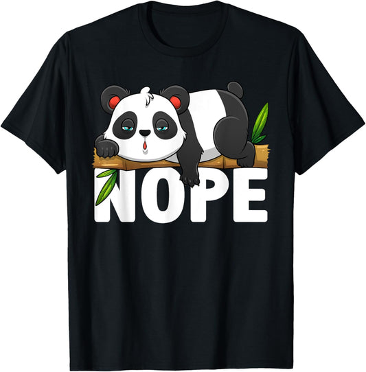 Funny Panda Art For Men Women Animal Lazy Panda Bear Lover T-Shirt