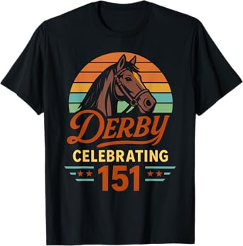 151th Horse Racing Derby Day Celebrating 151 Years Vintage T-Shirt