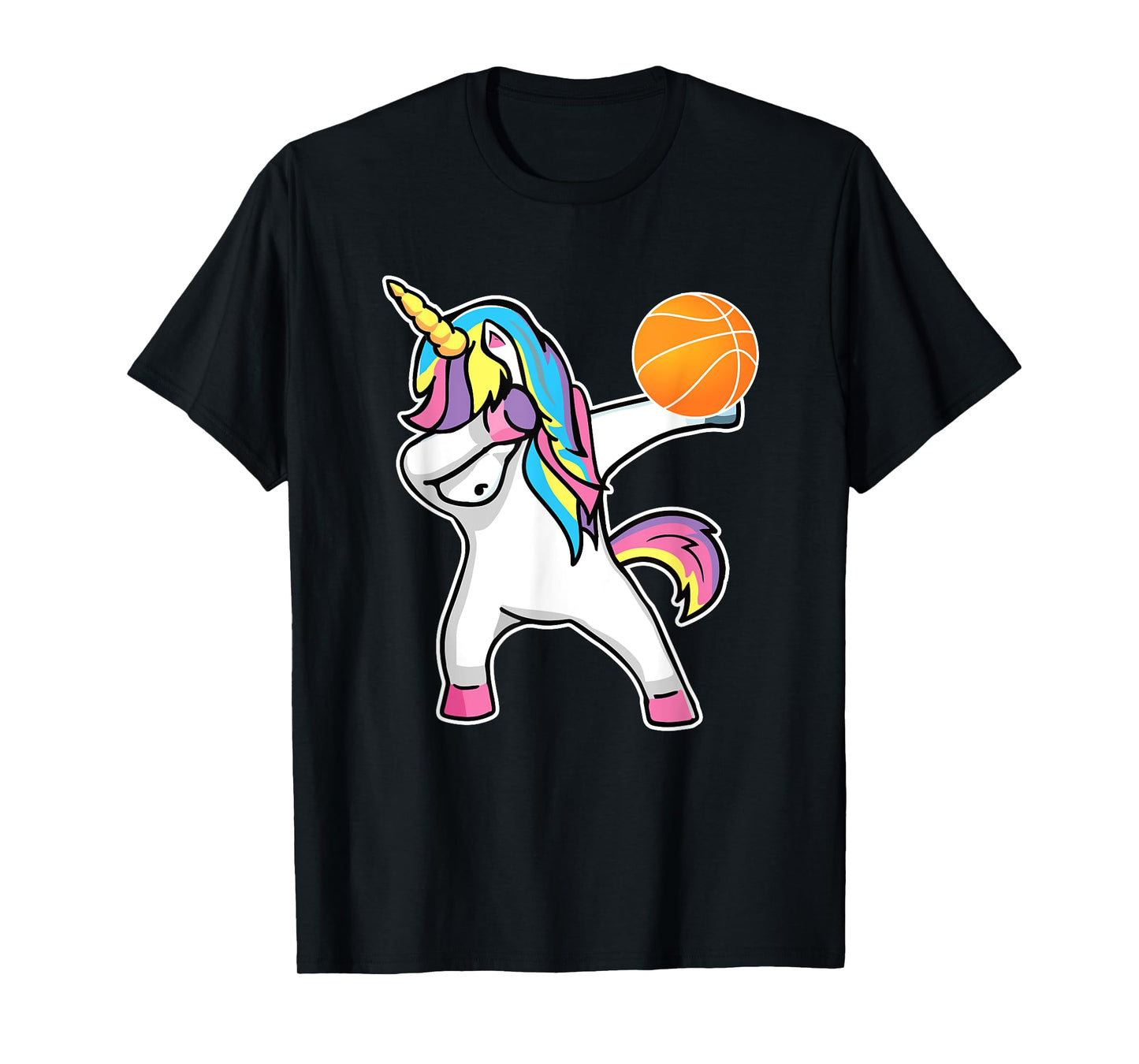 Girls Unicorn Dabbing Basketball Player Shirt Funny Bballer T-Shirt