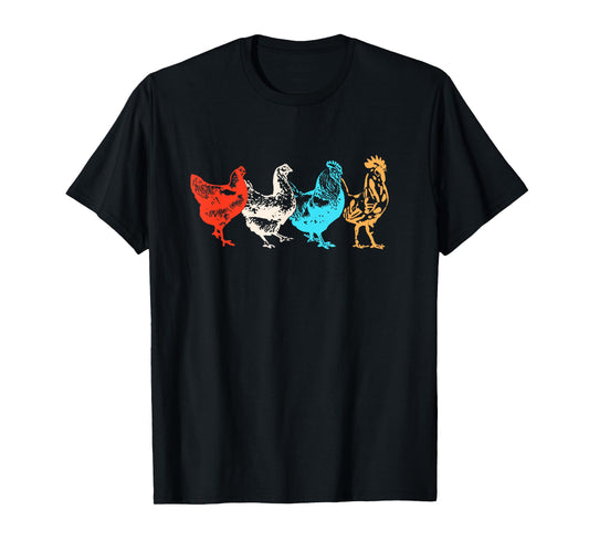 Chicken Shirt Women Girl Farm Funny Chicken Graphic T-Shirt