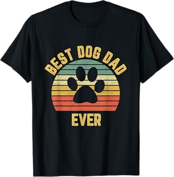 Vintage Dog Dad Cool Father's Day Gift Retro T-Shirt