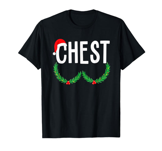 Chest Nuts Matching Chestnuts Funny Christmas Couples Chest T-Shirt