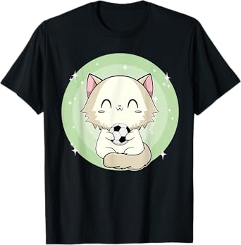 Ragdoll Cat With Soccer Men Women Kids T-Shirt