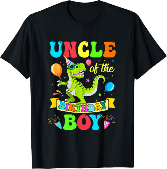Love Family Matching Uncle Of The Birthday Boy T-Rex Dinosaur Birthday Party T-Shirt