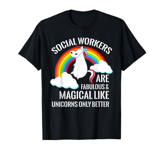 Essential Social Worker Gifts Unicorn Social-Worker Gift T-Shirt