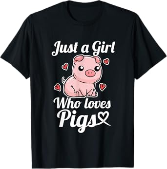 Just A Girl Who Loves Pigs Funny Pig Costume T-Shirt