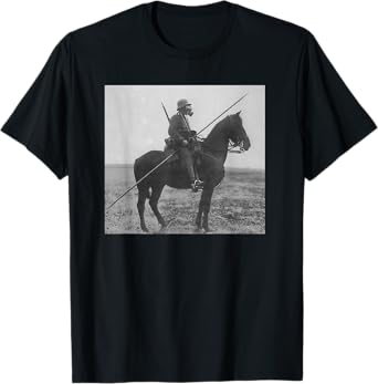 WW1 Vintage Solider Horse Gas Mask Spear Shirt T-Shirt