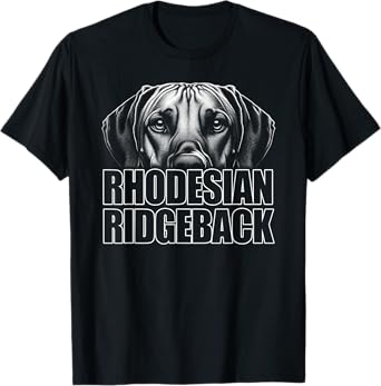 Fashionable Rhodesian Ridgeback Design with Stylish Text T-Shirt