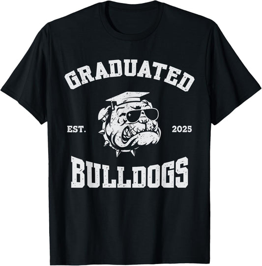 Class of 2025 Senior Men Graduated Bulldogs Mascot Kid Women T-Shirt