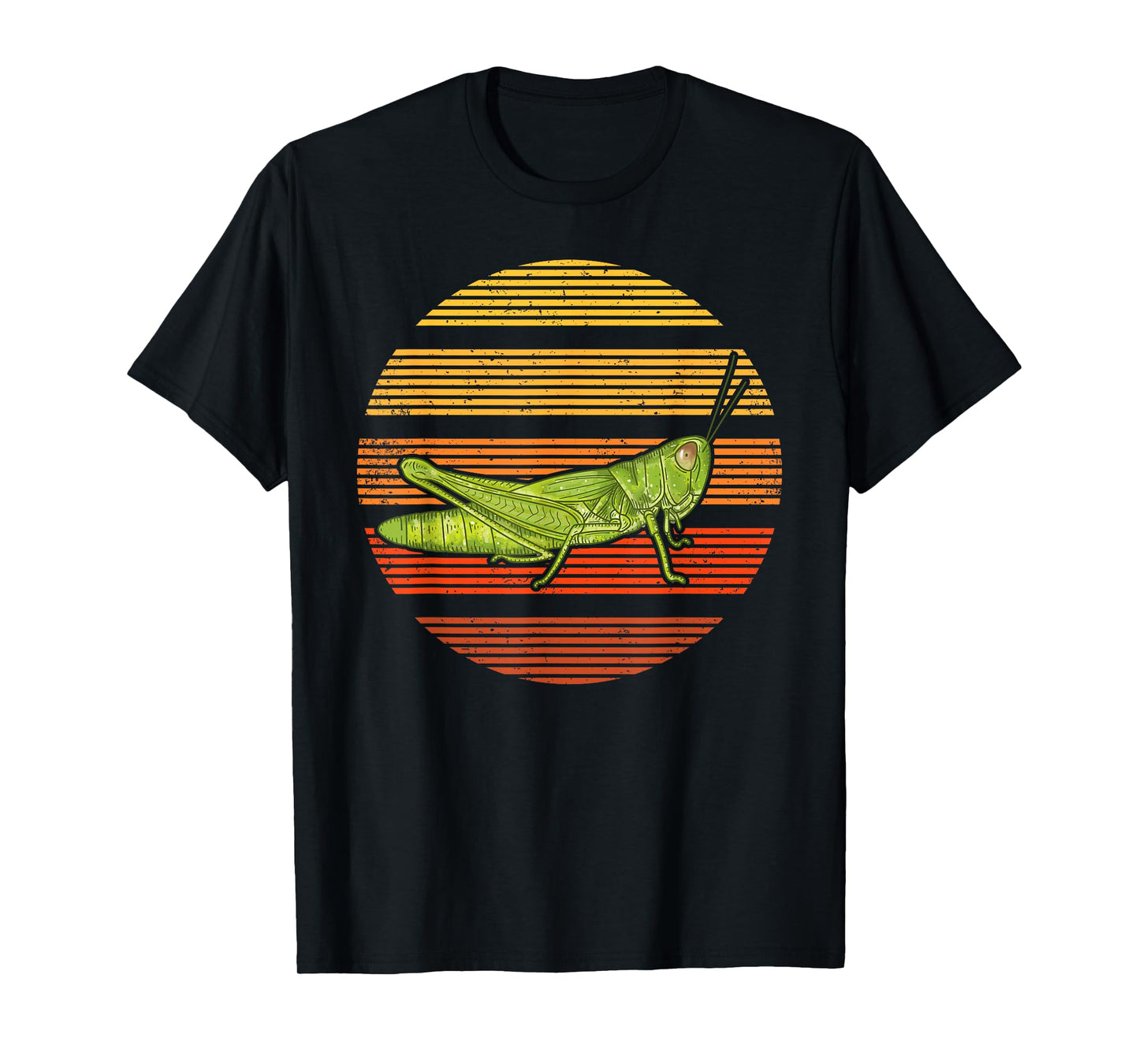 Sunset Grasshopper Lover Gift Vintage Retro Grasshopper T-Shirt