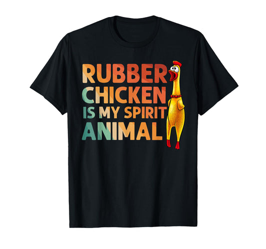 Funny Rubber Chicken Art For Men Women Kids Rubber Chicken T-Shirt
