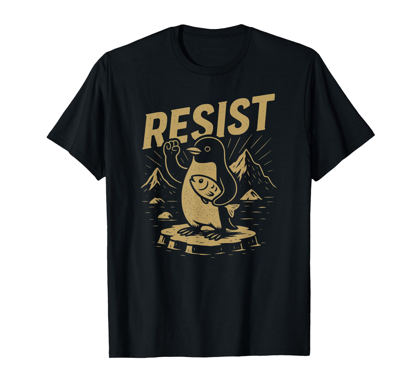 Funny Graphic Penguins Resist Penguin Against Tariffs T-Shirt