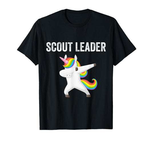 Scout Leader Dabbing Unicorn Funny Scouting Gift T-Shirt