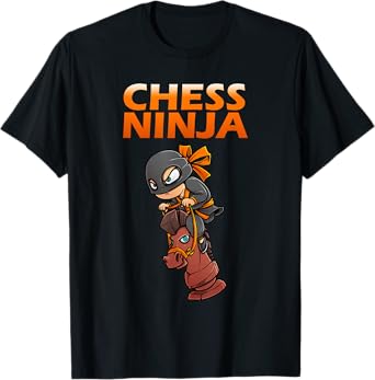 Chess Ninja Art For Kids Boys Girls Chess Player Chess Lover T-Shirt