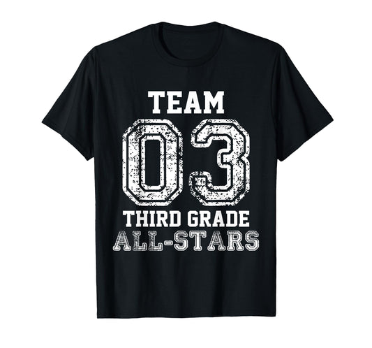 School Team 3rd Grade All-Stars Sports Jersey T-Shirt