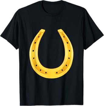 Lucky Golden Horseshoe Horse Shoe Good Luck St Patracks Day T-Shirt