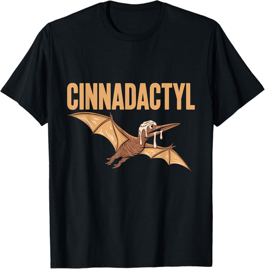 Cinnamon Roll Pterodactyl Dinosaur Funny Cinnamon T-Shirt