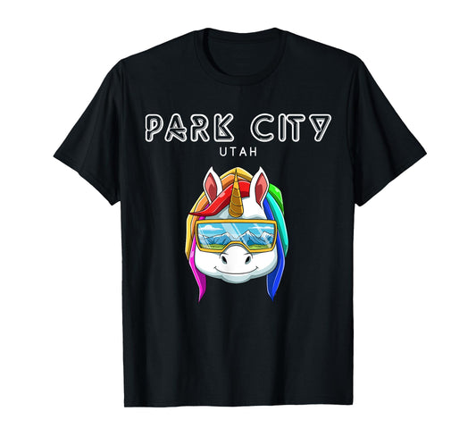 Park City North Utah - Ski and Snowboard Unicorn T-Shirt