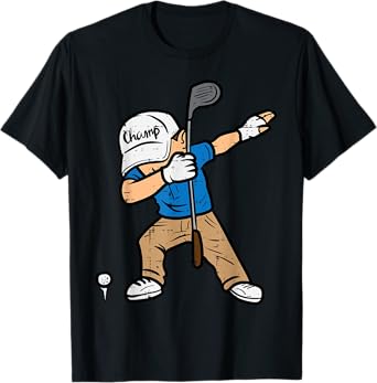 Dabbing Golfer Funny Golfing Golfer Dad Men Boys Kids Youth T-Shirt