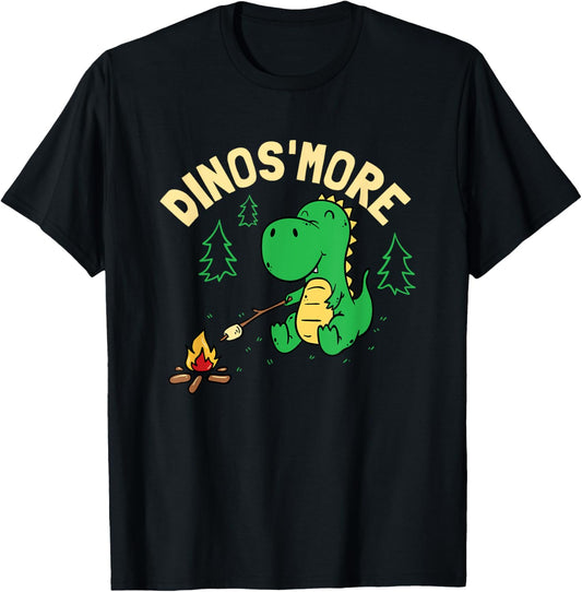 Dinosmore Camping Team Campfire Camper Campsite Dinosaur T-Shirt