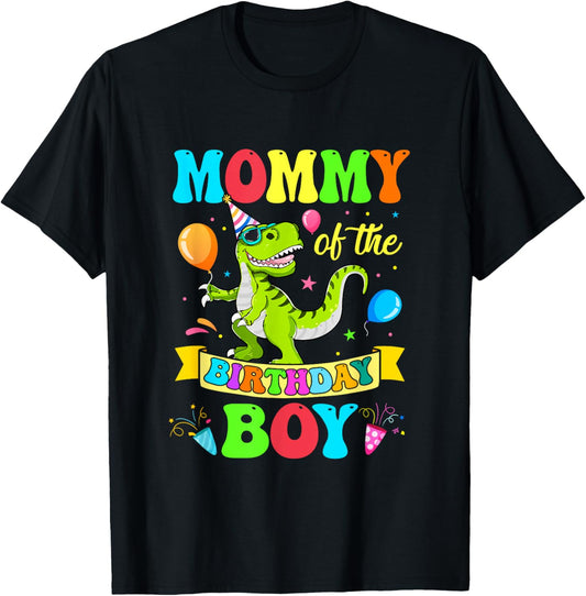 Love Family Matching Mommy Of The Birthday Boy T-Rex Dinosaur Birthday Party T-Shirt