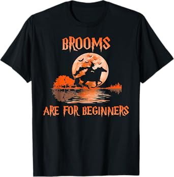 Brooms Are For Beginners Horses Witch Halloween T-Shirt