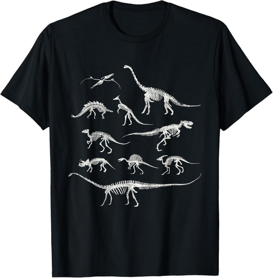 Dinosaur Skeleton and Dino Bones T-Shirt T-Shirt