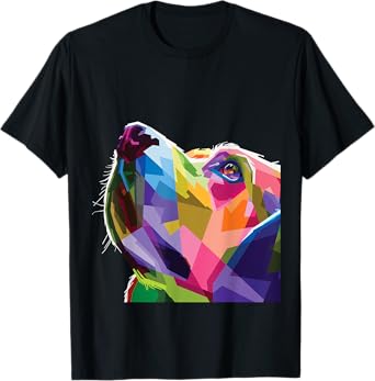 Rainbow Lab Colorful Dog Lover Labrador Retriever T-Shirt for Men Women Kids