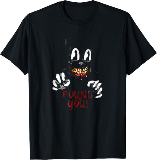 Cartoon cat Creepy Horror trick or treat T-Shirt