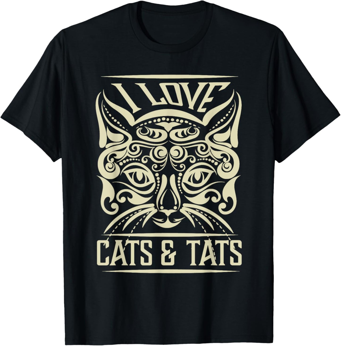 Love Cats And Tats Funny Inking Tattoo Tattooing Cat Lover T-Shirt