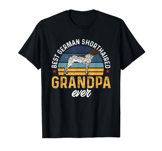 Best German Shorthaired Pointer Grandpa Ever GSP Dog T-Shirt