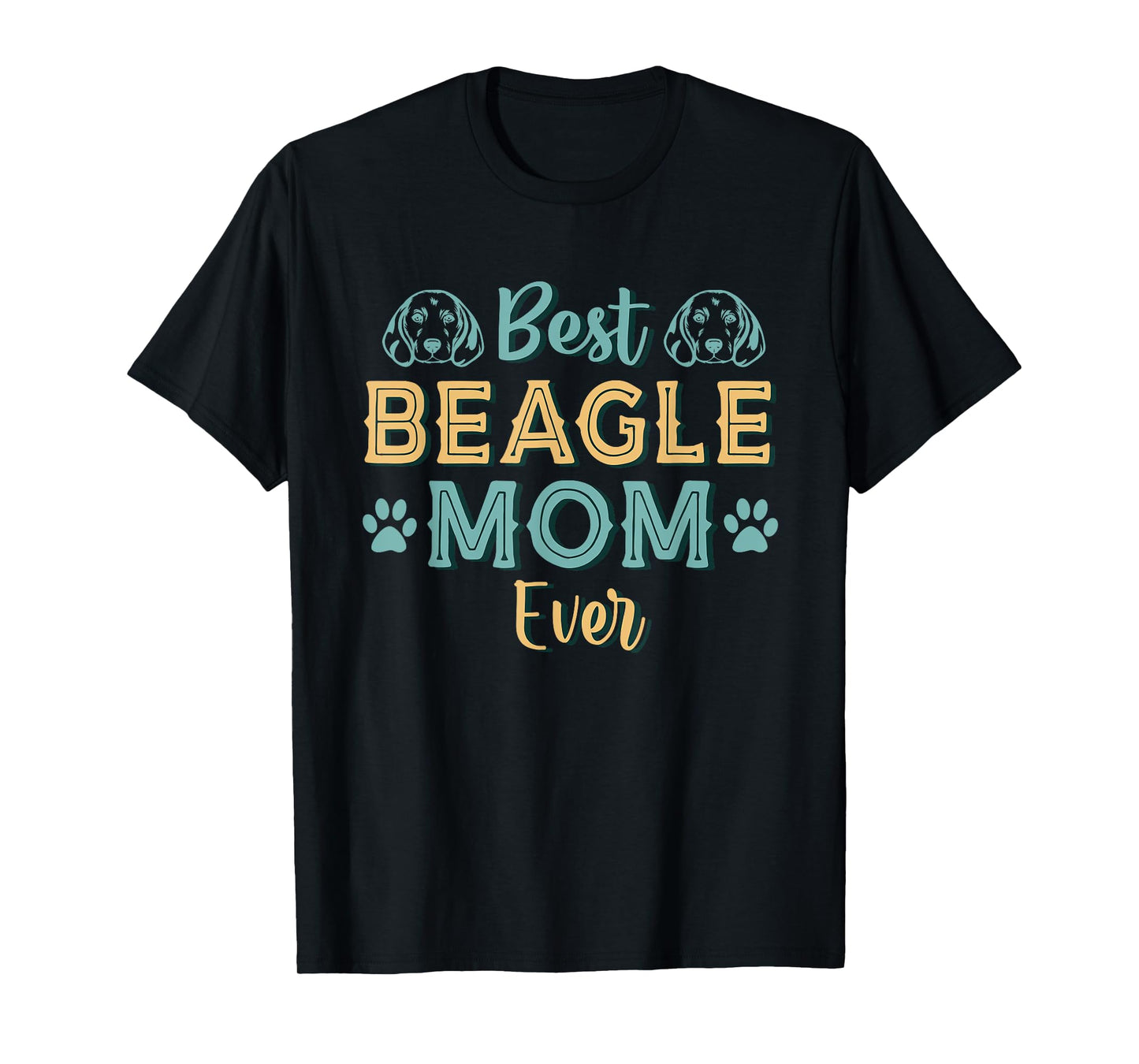 Best Beagle Mom Ever Beagle Dog Mom Vintage T-Shirt