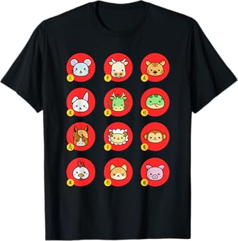 The Chinese Zodiac Lunar New Year 2024 Dragon Men Women Kids T-Shirt